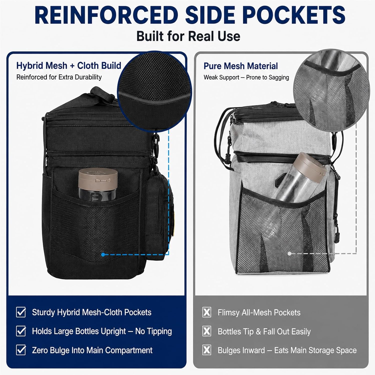 GLENKEY Tactical Lunch Box Men Expandable Insulated Leakproof Cooler Bag - Image 3