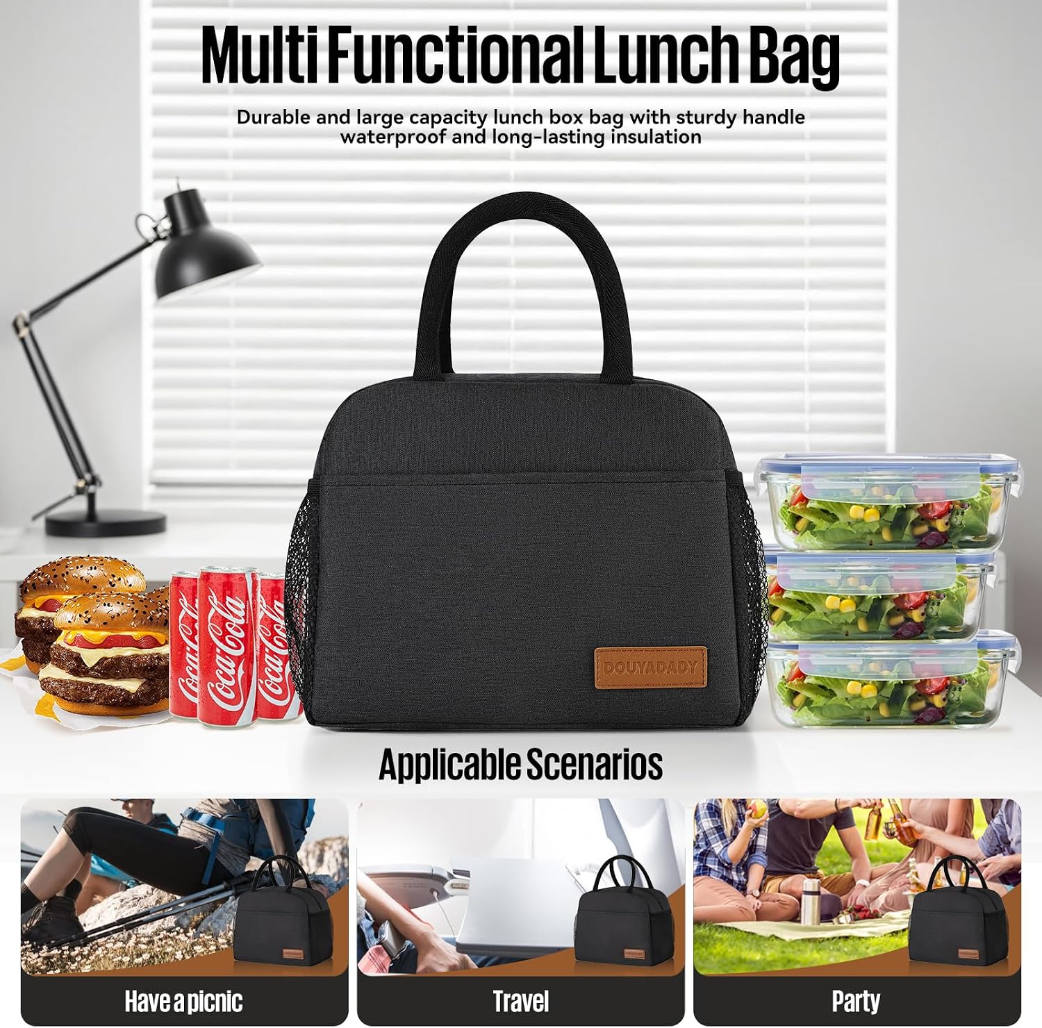 douyadady Lunch Bag&Box Women/Men Insulated&Reusable - Image 3