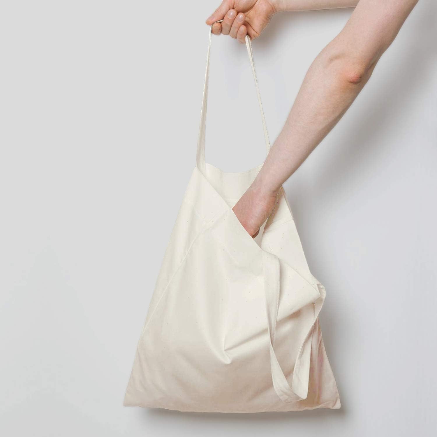 NPBAG 2 | 5 | 15 | 25 | 50 Pack 15'' X 16'' Natural Cotton Tote Bags, Lightweight Blank Bulk Cloth bags with 1pc of PTFE Teflon Sheet (2-Pack) - Image 2