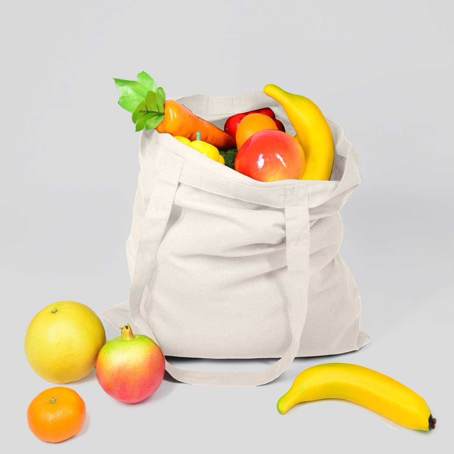NPBAG 2 | 5 | 15 | 25 | 50 Pack 15'' X 16'' Natural Cotton Tote Bags, Lightweight Blank Bulk Cloth bags with 1pc of PTFE Teflon Sheet (2-Pack) - Image 4